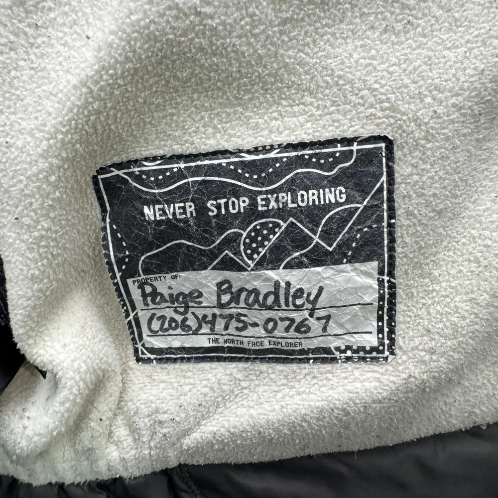 The North Face‎ Puffer Jacket Girls Size M 10/12 Gray Fleece Lined Outdoor